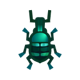 Blue weevil beetle icon