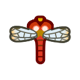Red dragonfly: previous page critter icon