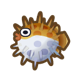 Puffer fish: previous page critter icon